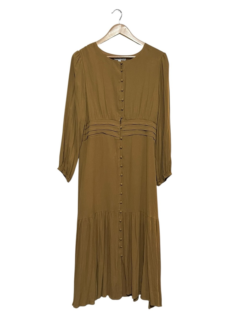 Yakira Bella Maxi Dress Large Modest Prairie Button Front